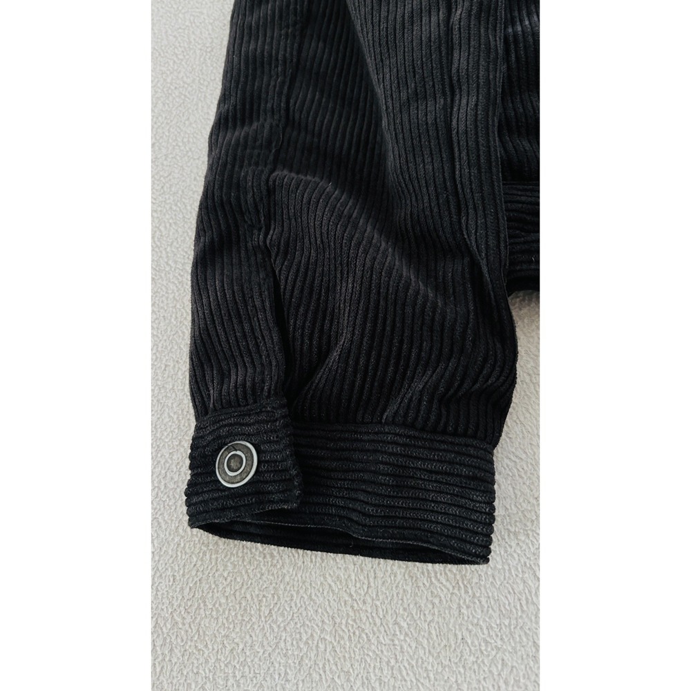 Ashley By 26 International Black Corduroy Jacket with Black Sherpa Collar Large - Picture 10 of 16